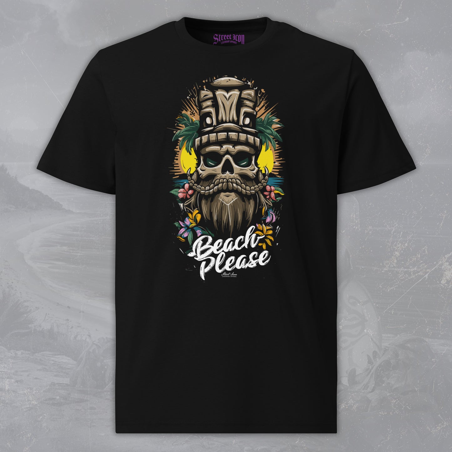Tiki Skull (Modell C) - Premium T-Shirt