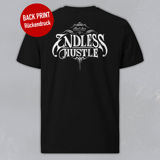 Endless Hustle - Premium T-Shirt mit großem Rückendruck
