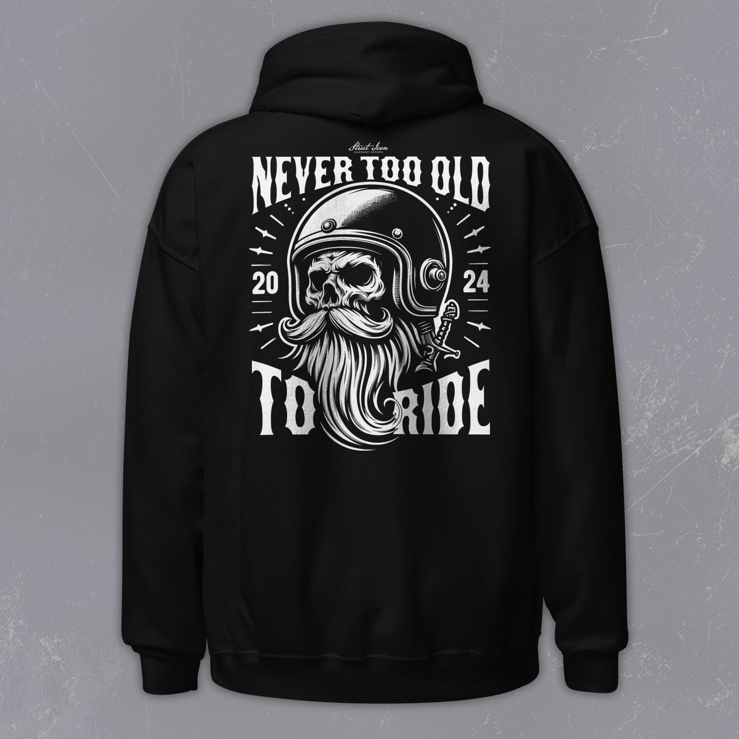 Never Too Old to Ride - Hoodie mit Back Print