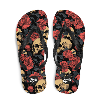 Skull & Roses - Flip Flops (Unisex)