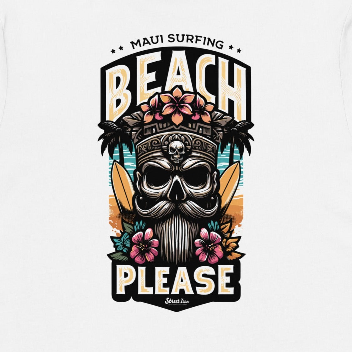 Maui Surfing - Premium T-Shirt mit zweiseitigem Druck