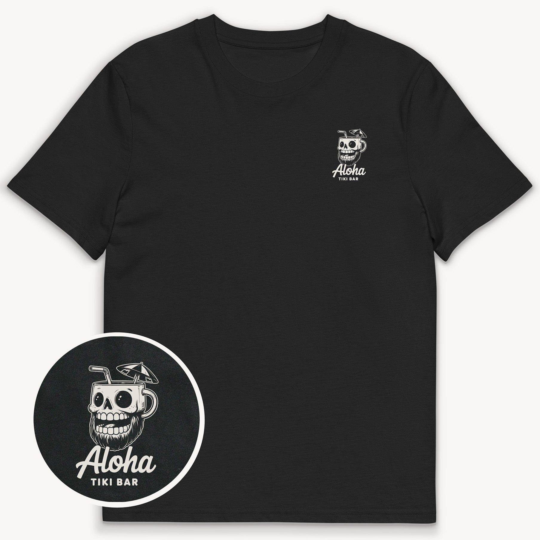 Aloha Cocktail Skull T-Shirt mit 2-seitigem Print - Street Icon