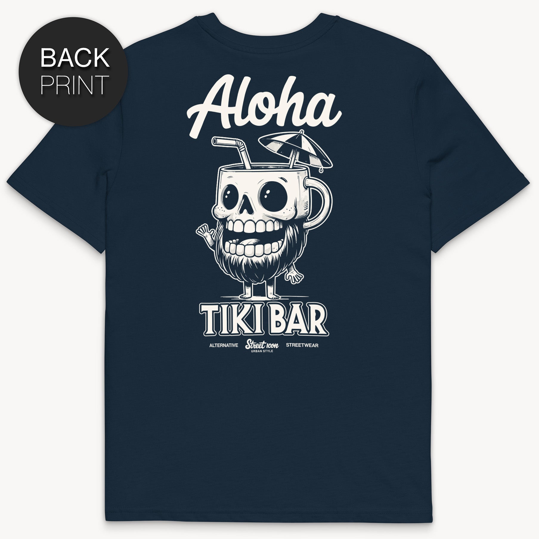 Aloha Cocktail Skull T-Shirt mit 2-seitigem Print - Street Icon