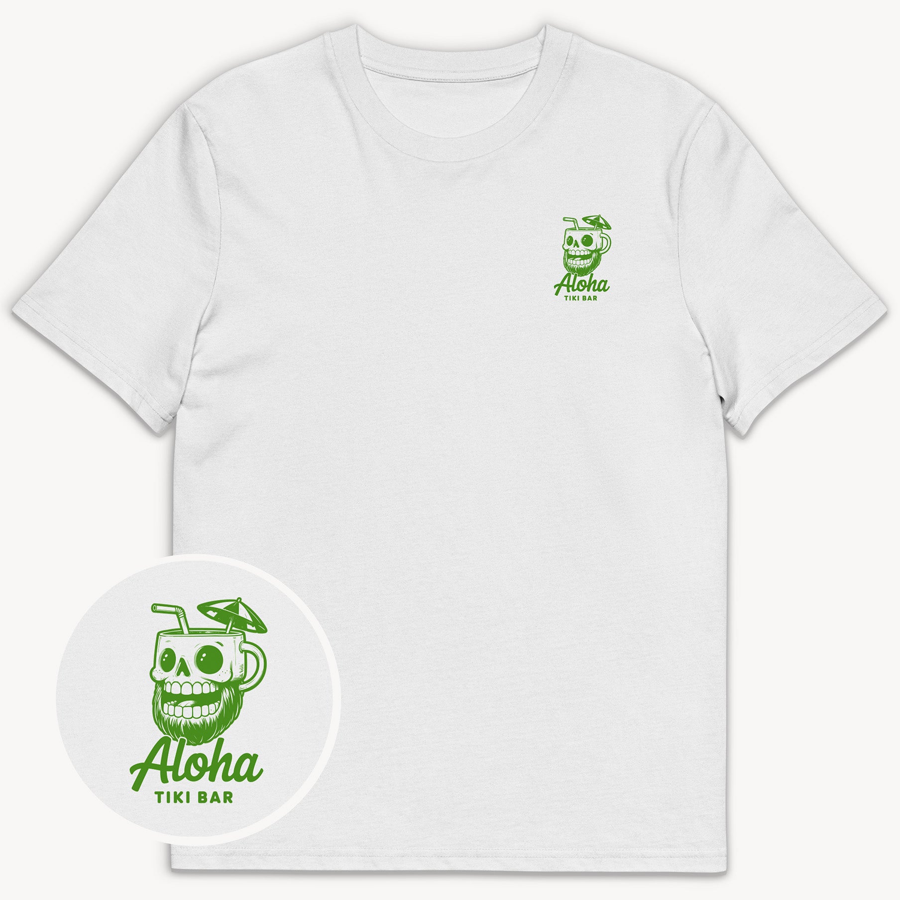 Aloha Cocktail Skull T-Shirt mit 2-seitigem Print - Street Icon