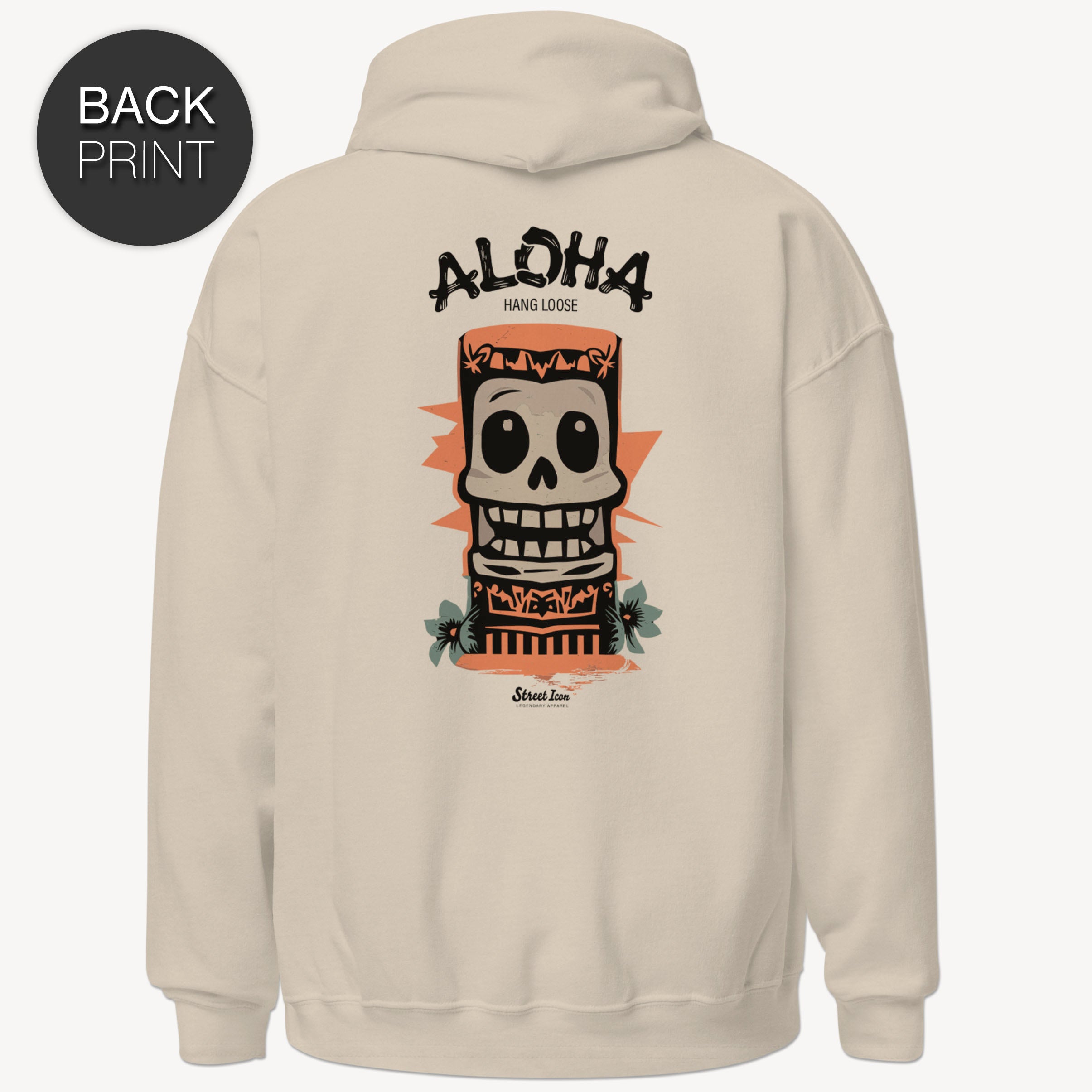 Aloha Hang Loose - Hoodie mit Back Print - Street Icon