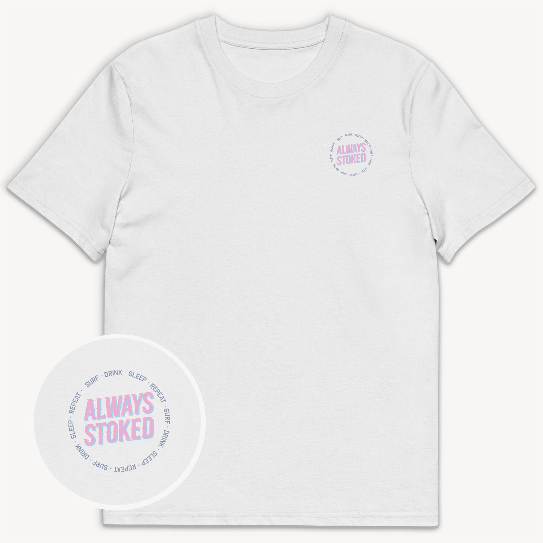 Stoked Skulls T-Shirt mit 2-seitigem Print - Street Icon