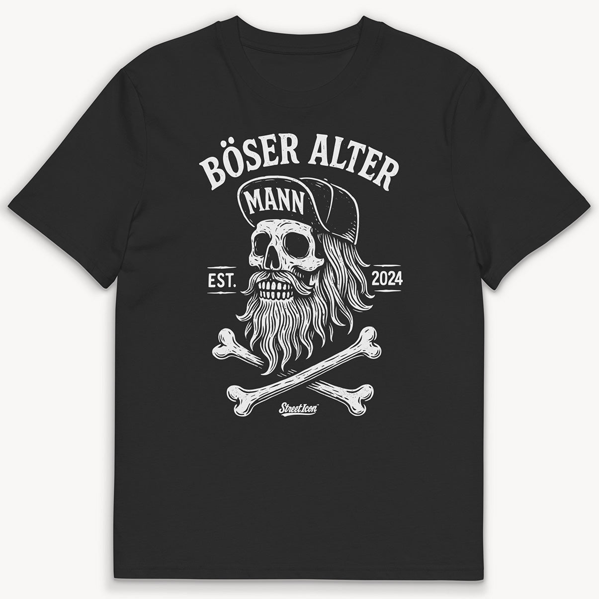 Böser Alter Mann T-Shirt mit großem Frontdruck