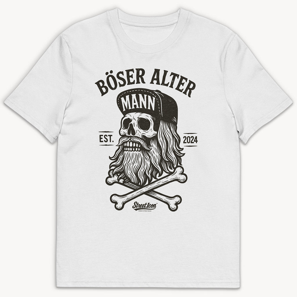Böser Alter Mann T-Shirt mit großem Frontdruck