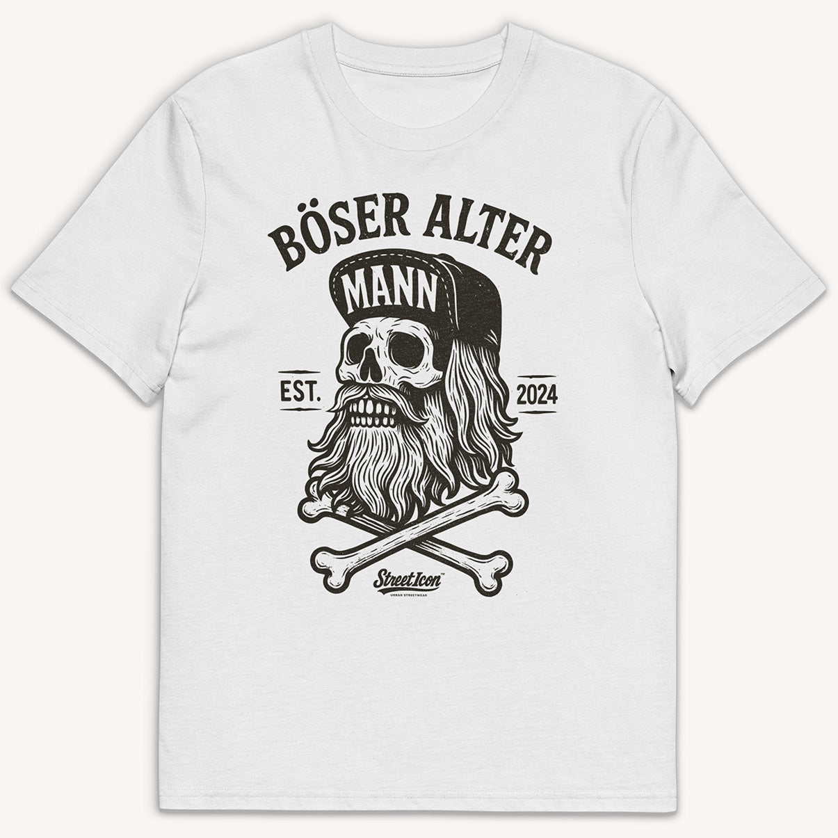 Böser Alter Mann T-Shirt mit großem Frontdruck