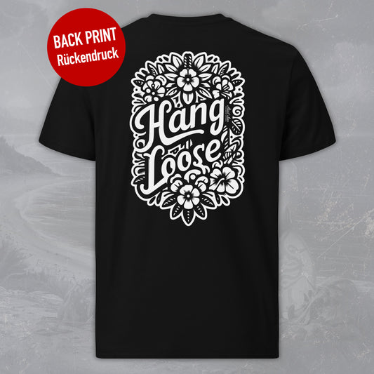 Hang Loose Emblem - Premium T-Shirt mit Rückendruck