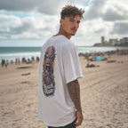 Tiki Skull (Modell A) - Premium T-Shirt mit 2-seitigem Druck - Street Icon