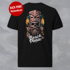 Tiki Skull (Modell A) - Premium T-Shirt mit 2-seitigem Druck - Street Icon