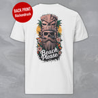 Tiki Skull (Modell A) - Premium T-Shirt mit 2-seitigem Druck - Street Icon