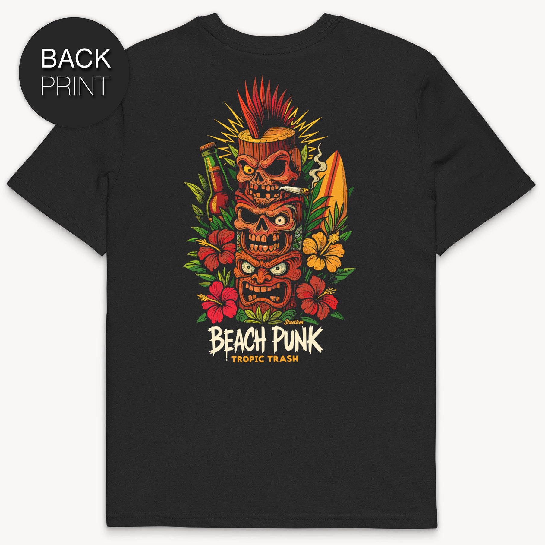 Beach Punk Totem T-Shirt, 2-seitiger Print