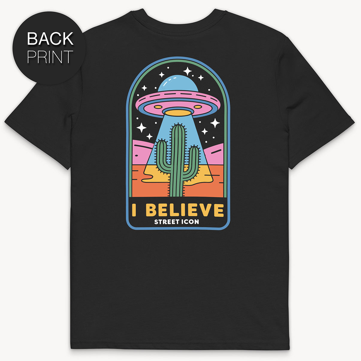 UFO - T-Shirt mit 2-seitigem Print