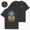 UFO - T-Shirt mit 2-seitigem Print