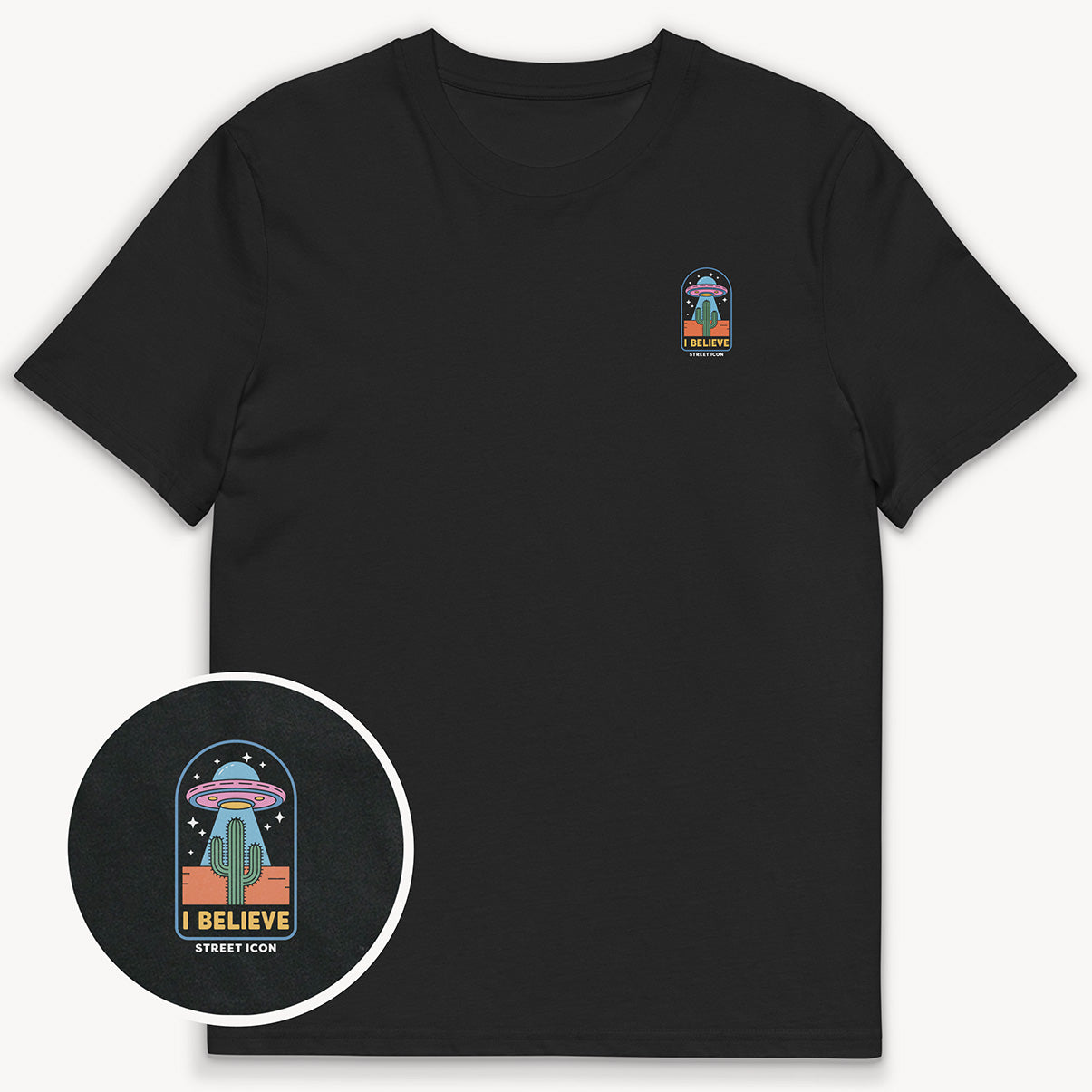 UFO - T-Shirt mit 2-seitigem Print