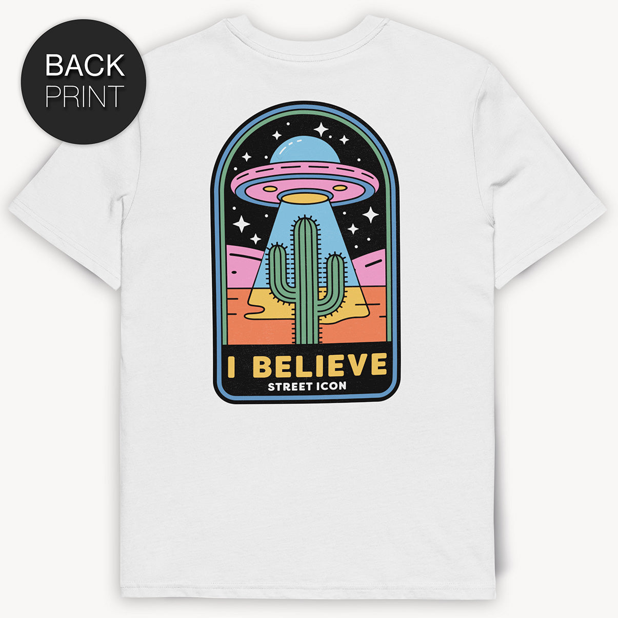 UFO - T-Shirt mit 2-seitigem Print