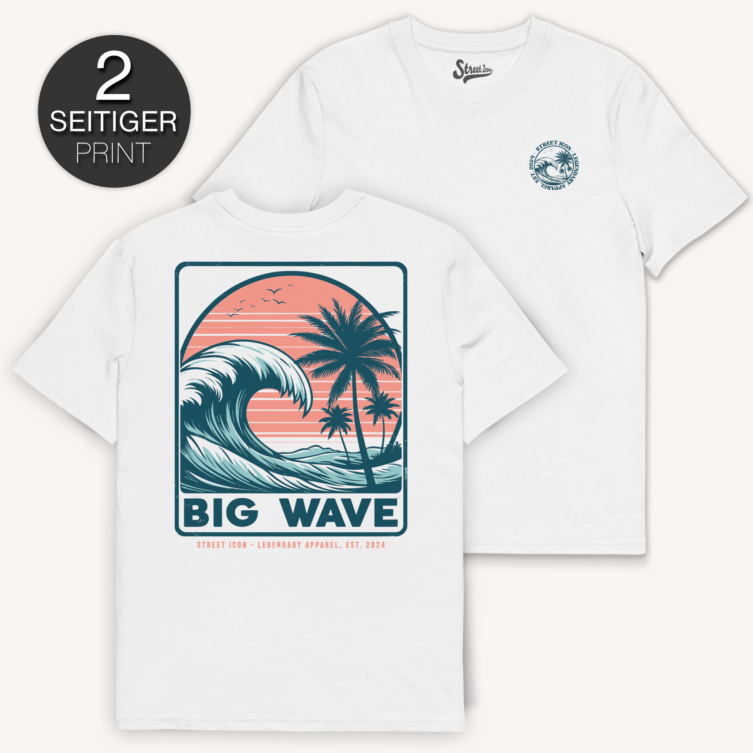 Big Wave - T-Shirt mit 2-seitigem Druck - Street Icon