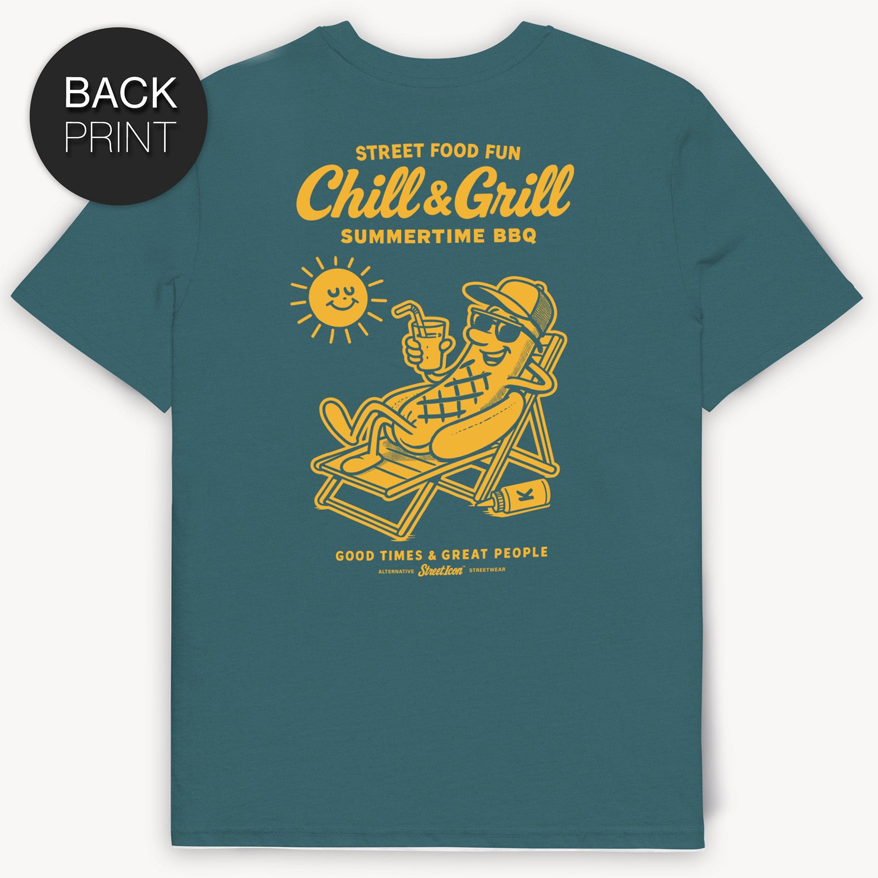 Chill & Grill T-Shirt mit 2-seitigem Print