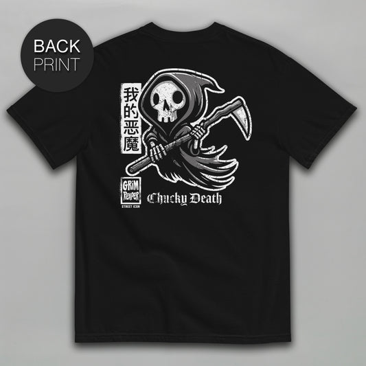 Chucky Death - Heavy Cotton T-Shirt with 2-sided print