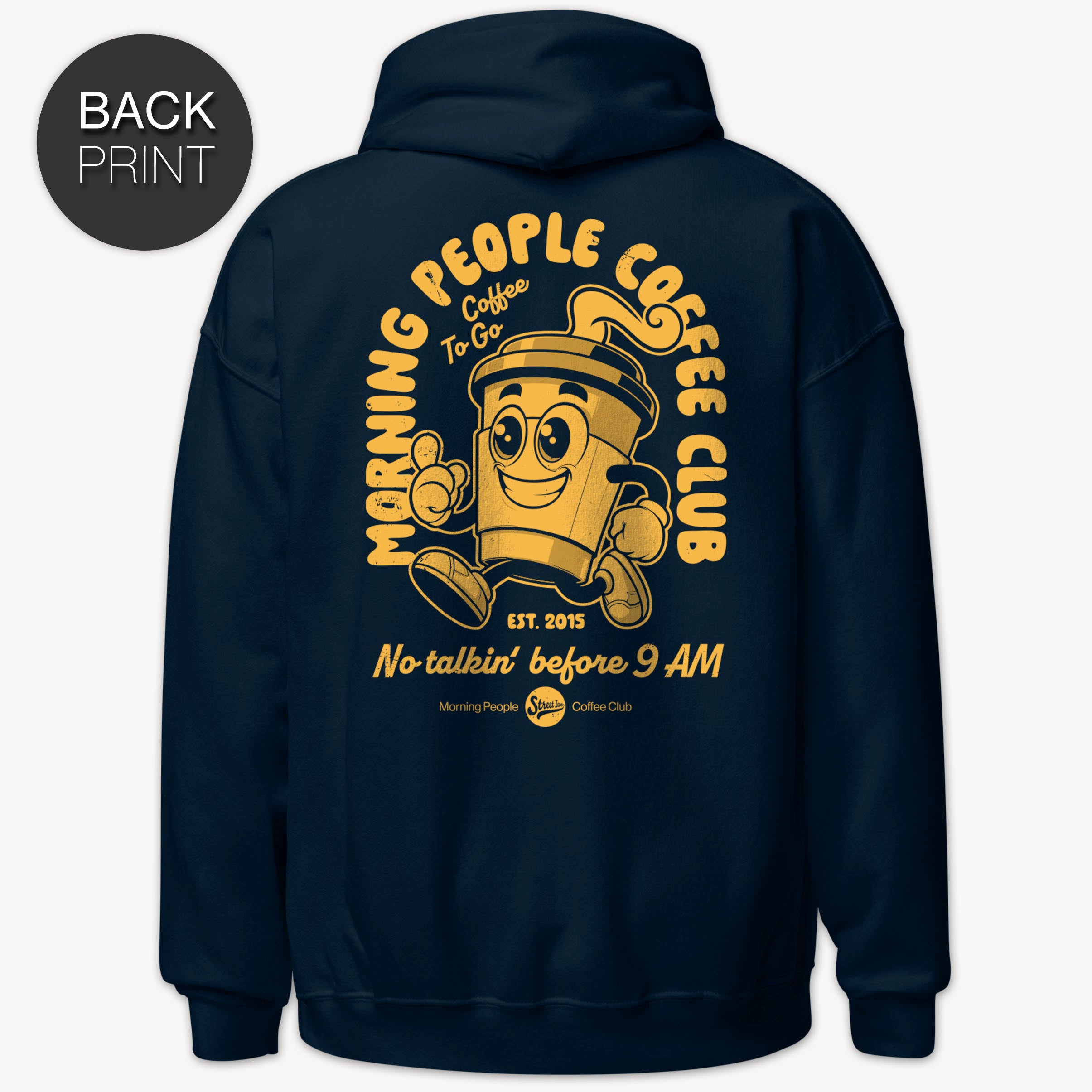 Coffee Club - Hoodie mit Backprint - Street Icon