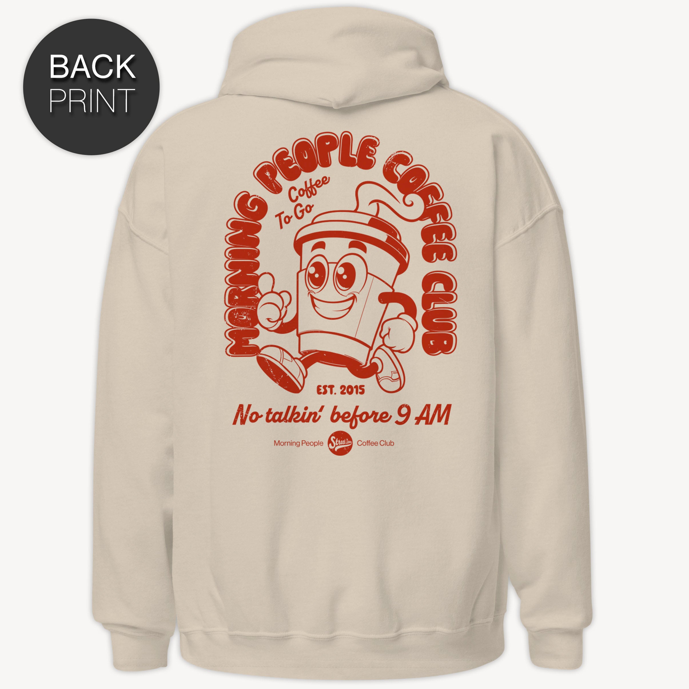 Coffee Club - Hoodie mit Backprint - Street Icon