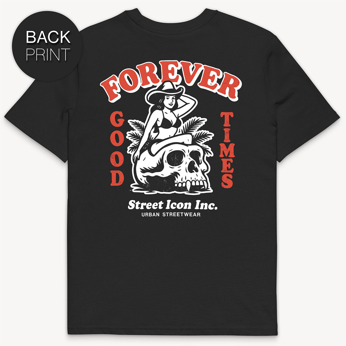 Cowgirl Forever T-Shirt mit 2-seitigem Print - Street Icon