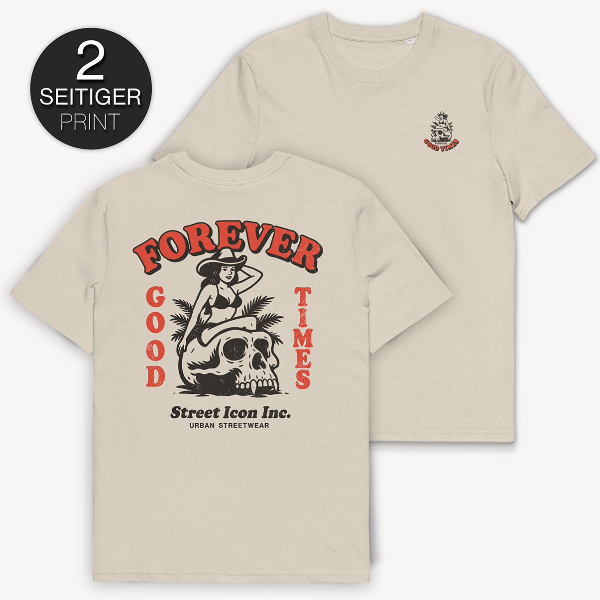 Cowgirl Forever T-Shirt mit 2-seitigem Print - Street Icon