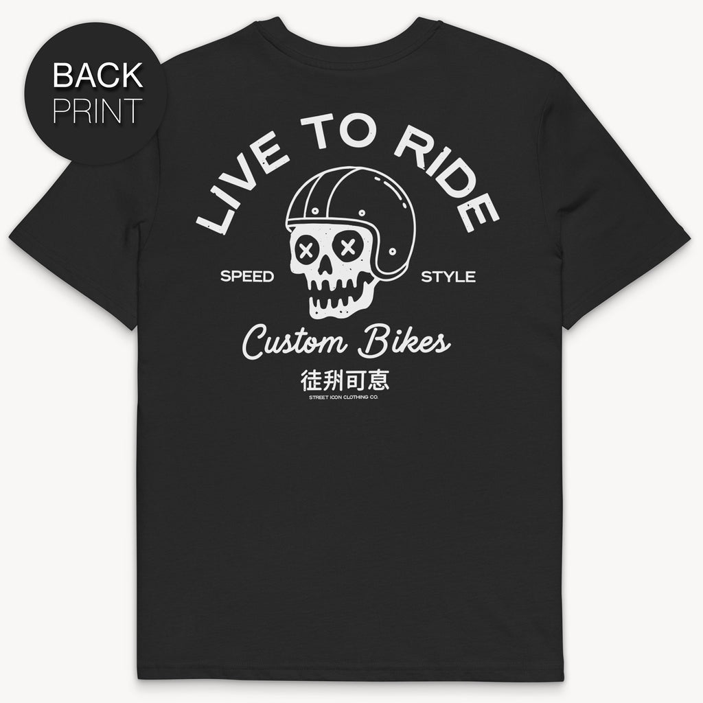 Custom Skull T-Shirt mit Backprint