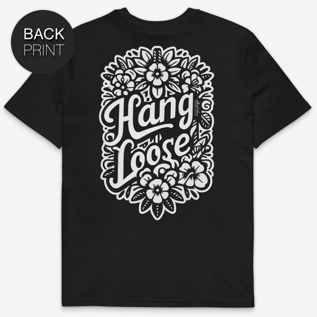 Hang Loose Emblem - Premium T-Shirt with Back Print
