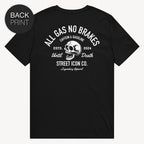 Gasoline Skull T-Shirt, mit Backprint