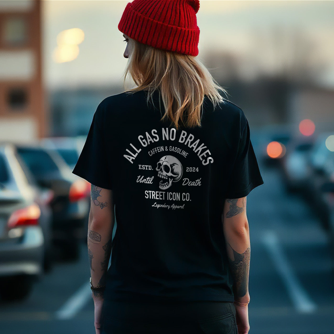 Gasoline Skull - T-Shirt