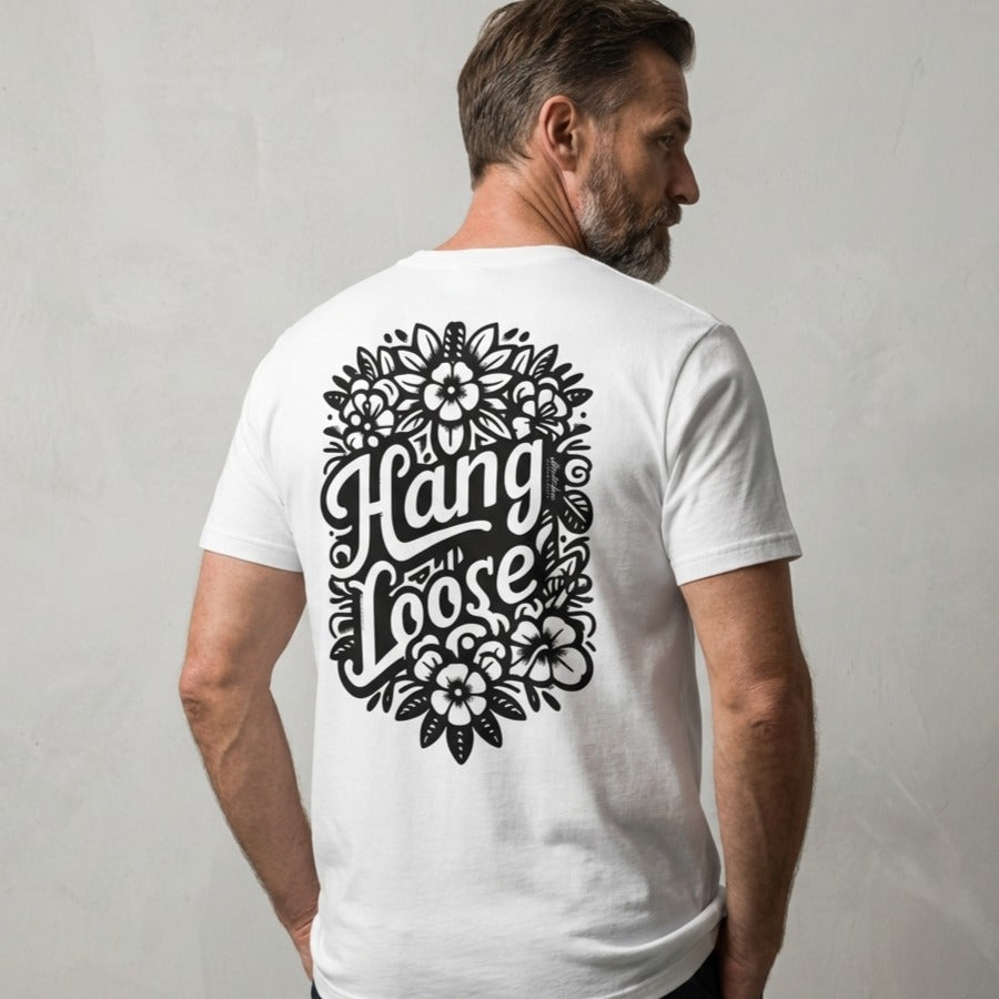Hang Loose Emblem - Premium T-Shirt with Back Print