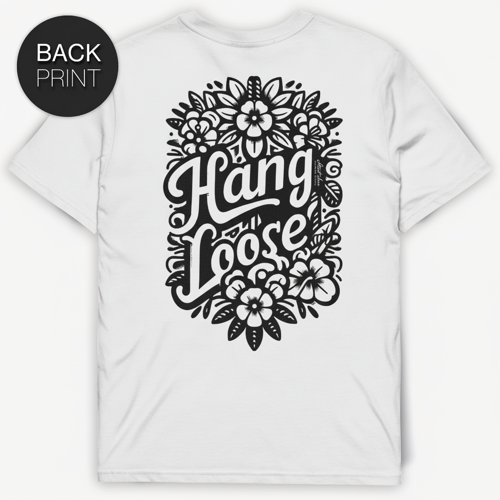 Hang Loose Emblem - Premium T-Shirt with Back Print