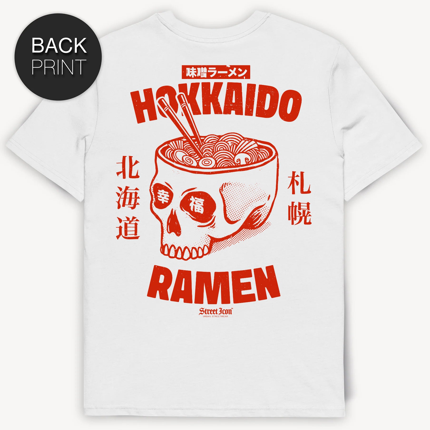 Hokkaido Ramen T-Shirt, Backprint, Unisex