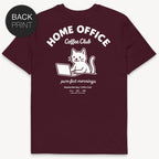 Home Office Cat T-Shirt mit 2-seitigem Print