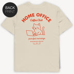 Home Office Cat T-Shirt mit 2-seitigem Print