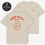 Home Office Cat T-Shirt mit 2-seitigem Print