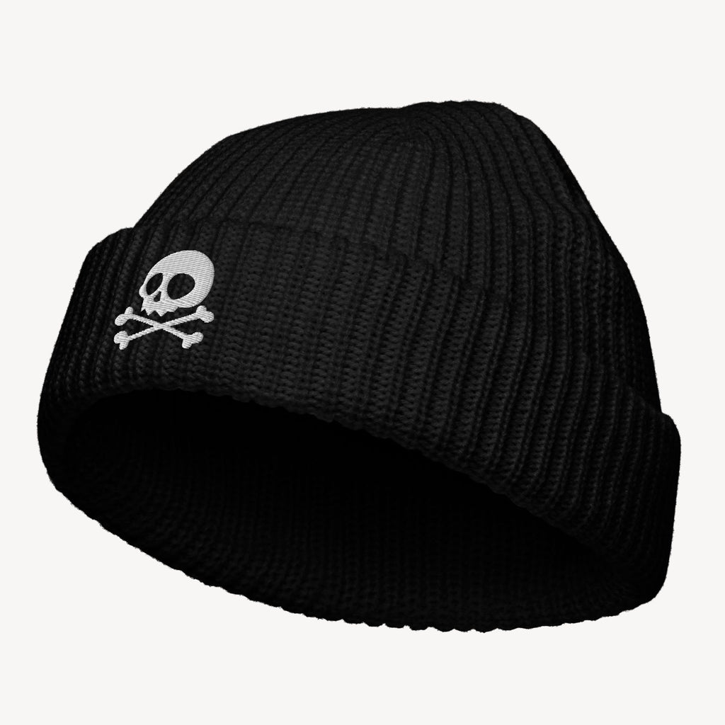 Jolly Roger Fisherman Beanie mit Stickmotiv