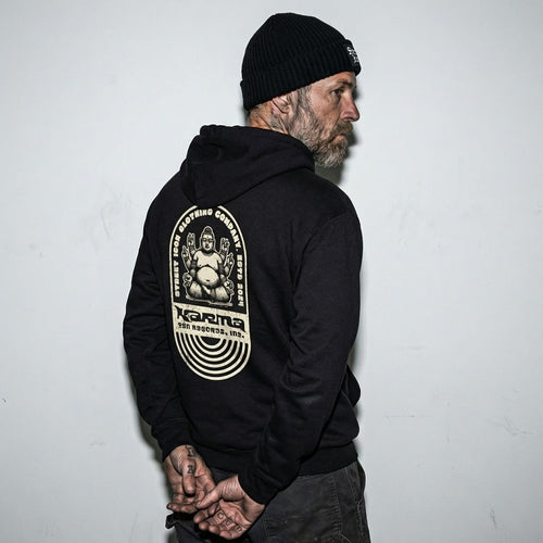 Karma Buddha Hoodie, 2-seitiger Print