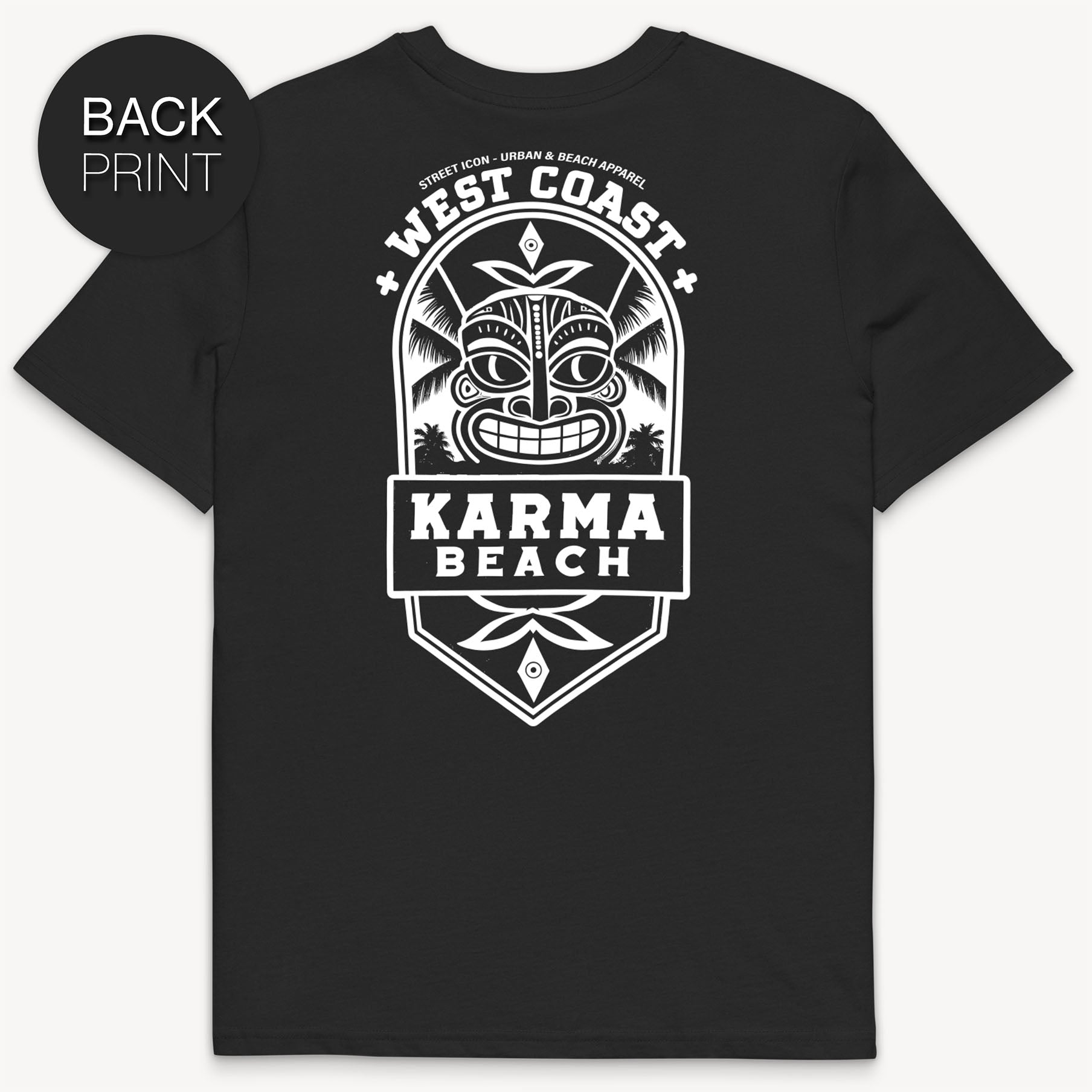 Karma Beach Emblem T-Shirt mit 2-seitigem Print - Street Icon