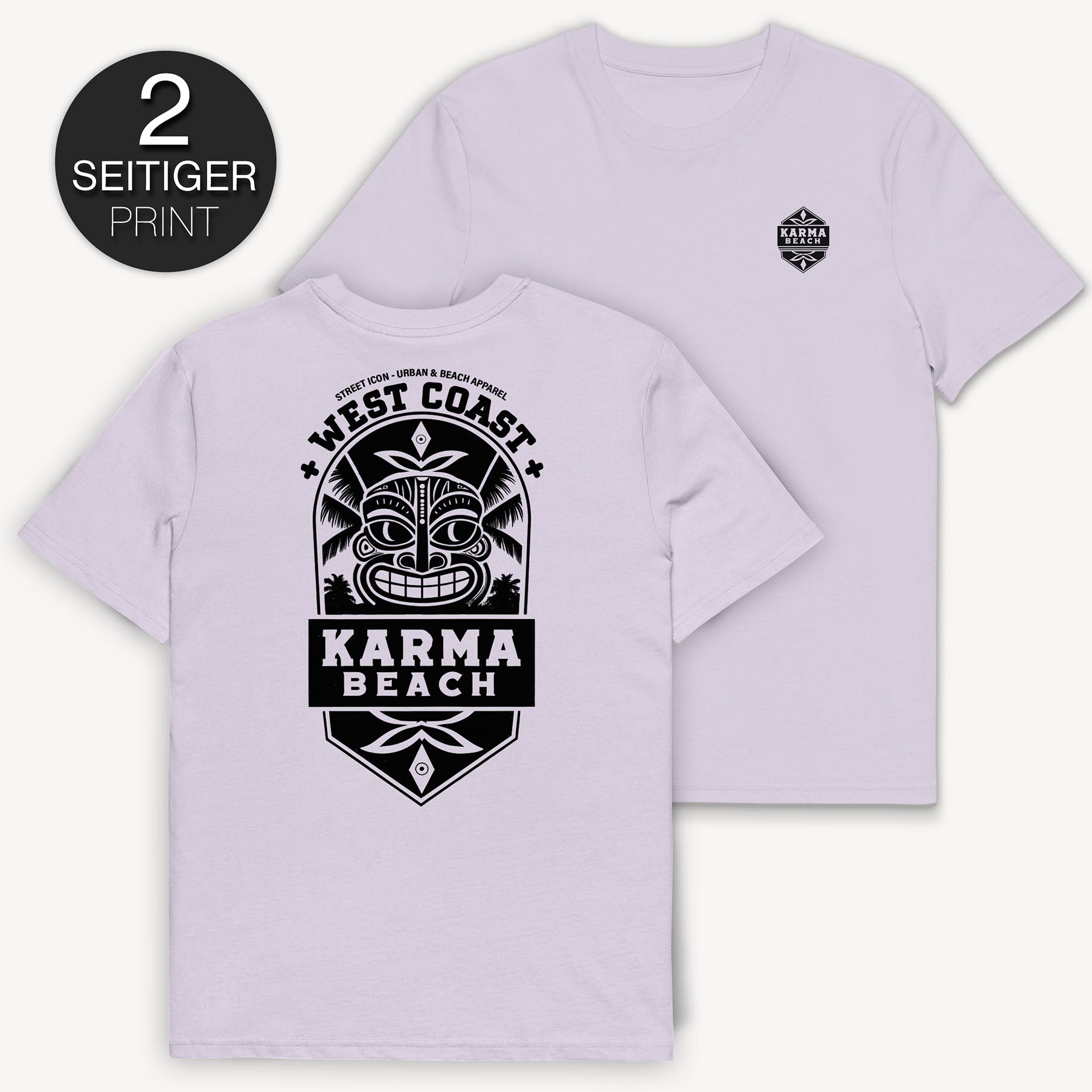 Karma Beach Emblem T-Shirt mit 2-seitigem Print - Street Icon