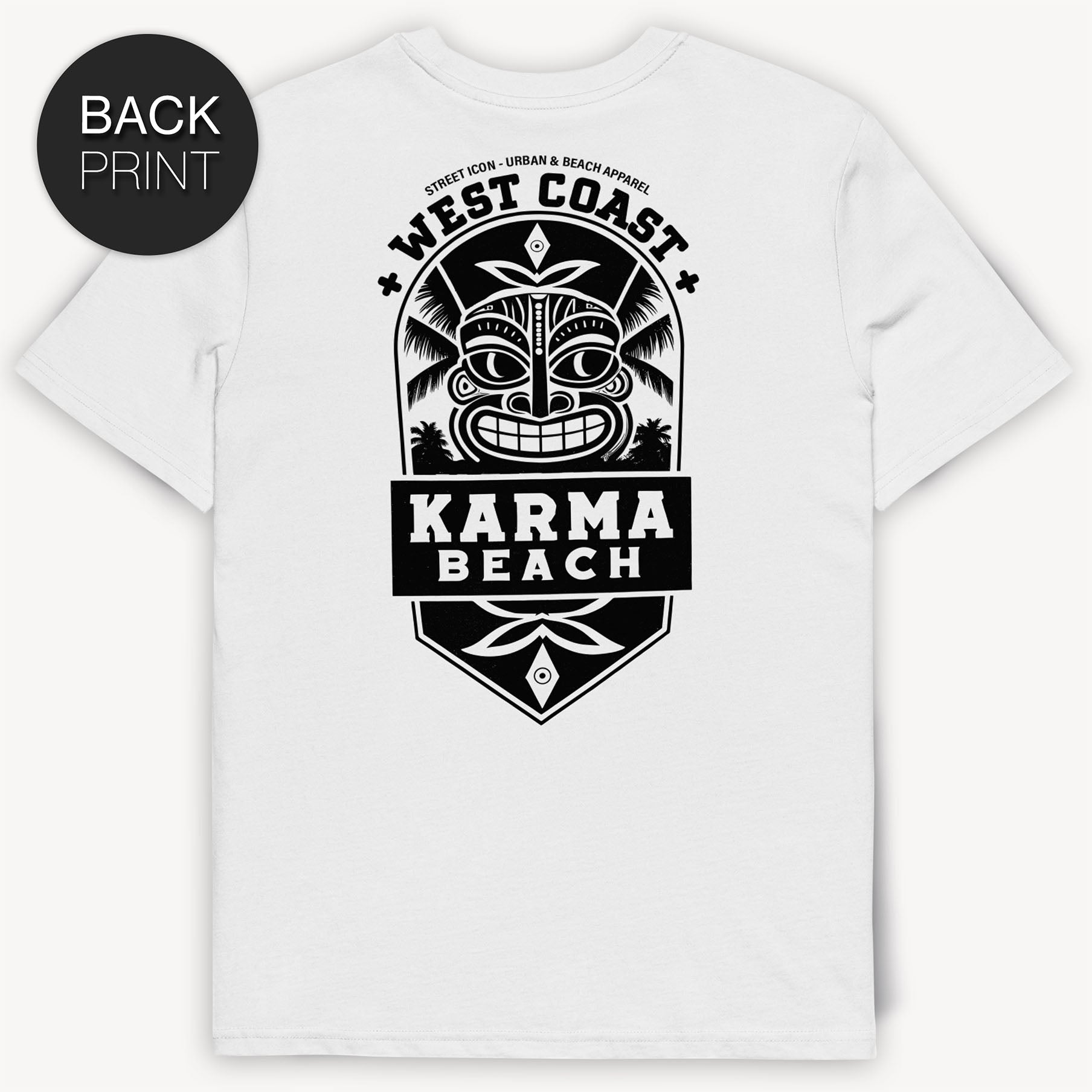 Karma Beach Emblem T-Shirt mit 2-seitigem Print - Street Icon