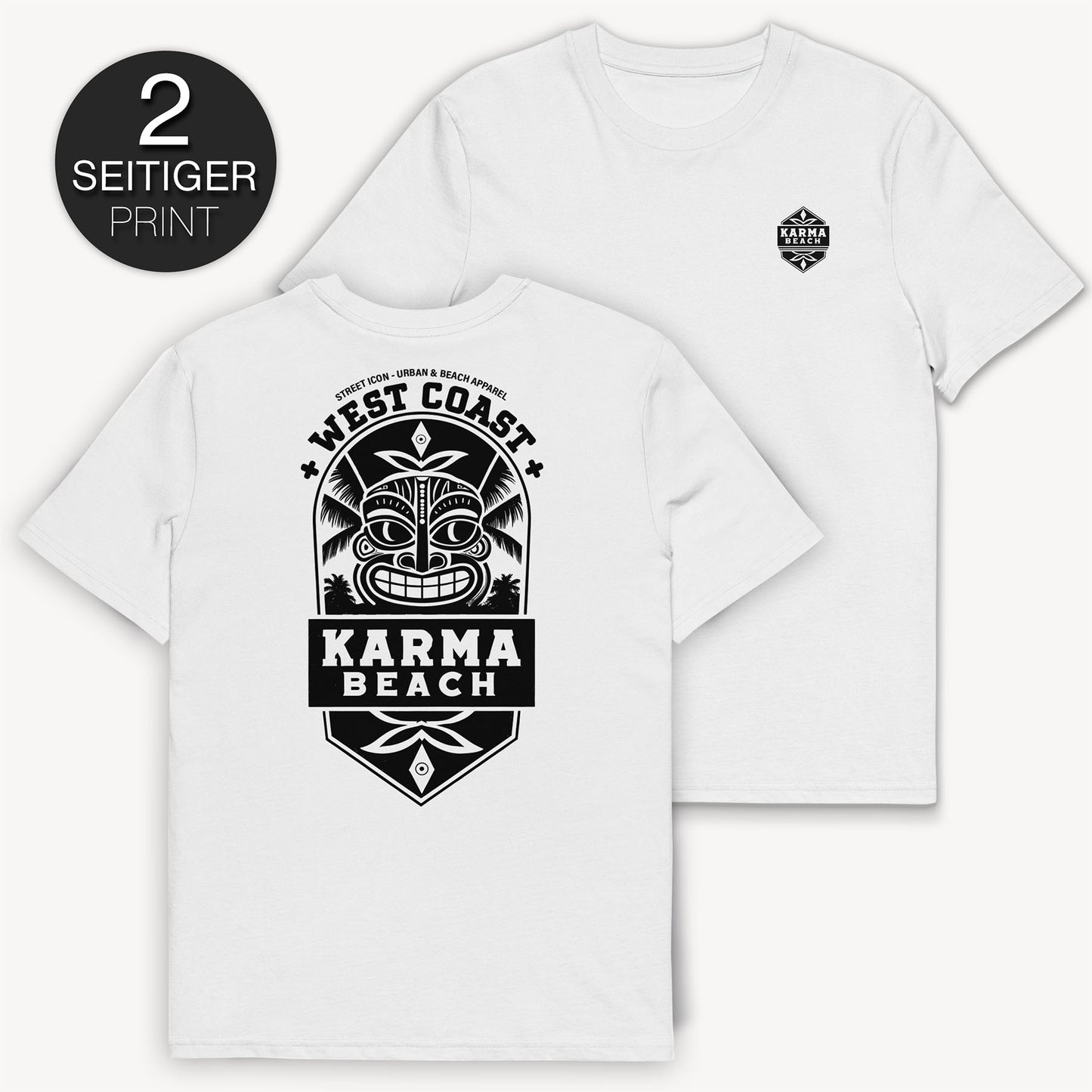 Karma Beach Emblem T-Shirt mit 2-seitigem Print