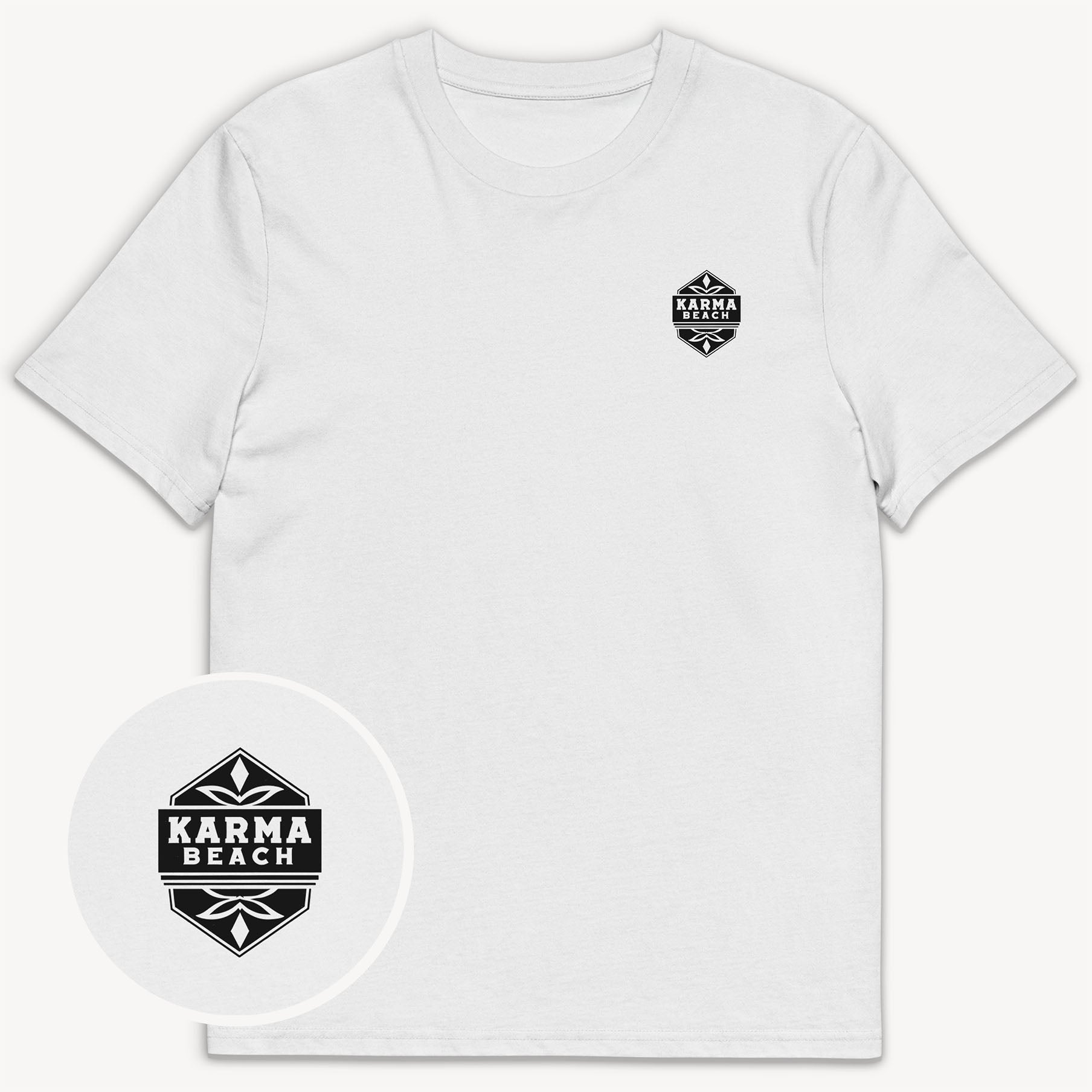 Karma Beach Emblem T-Shirt mit 2-seitigem Print - Street Icon