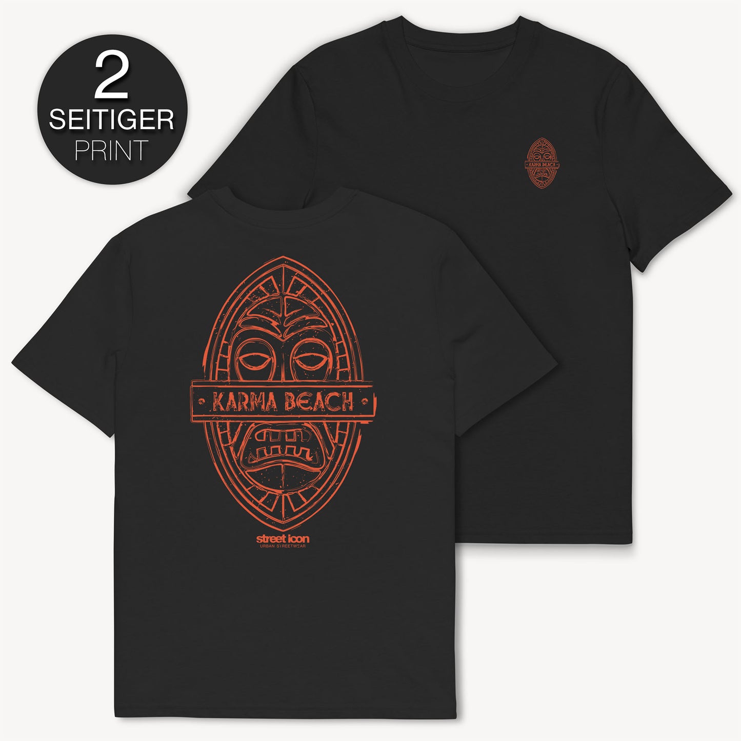 Karma Beach Shield T-Shirt mit 2-seitigem Print