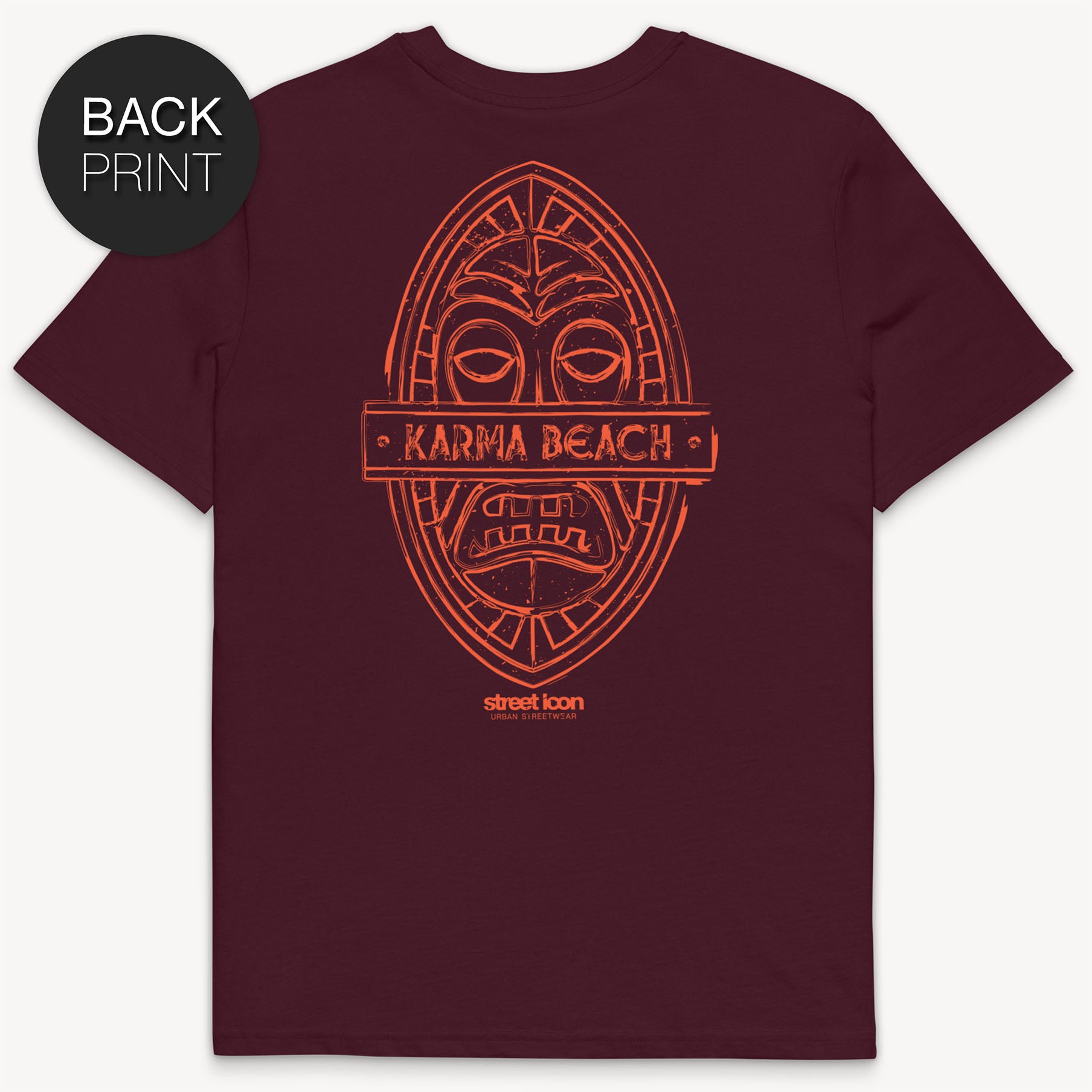 Karma Beach Shield T-Shirt mit 2-seitigem Print - Street Icon