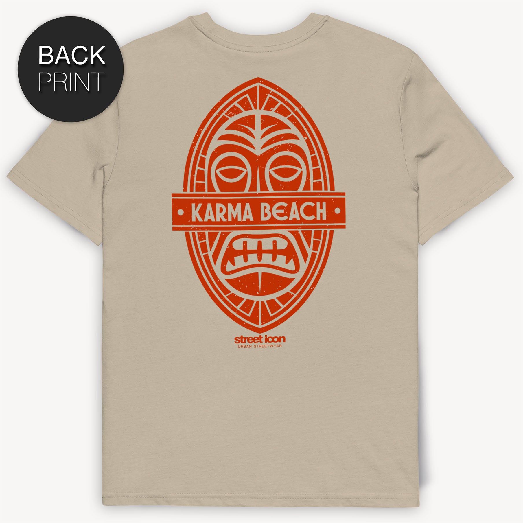 Karma Beach Shield T-Shirt mit 2-seitigem Print - Street Icon