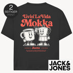 La Vida Mokka Jack & Jones Oversize T-Shirt, 2-seitiger Print